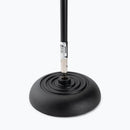 On-Stage MS7201QTR, Quarter-Turn Round-Base Mic Stand, Height 34"-60", Black