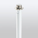 On-Stage MS7201W-BB, Round-Base Mic Stand, Height 33"-60", White