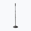 On-Stage MS7255PG, ProGrip Dome-Base Mic Stand, Height 38"-61", Black