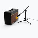 On-Stage MS7411B, Drum/Amp Tripod Mic Stand with Boom, Height 17"-27", 19" Boom, 26" Base Spread, Black
