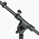 On-Stage MS7701B, Euro Boom Mic Stand, Height 32"-61.5", 30" Boom, 23" Base Spread, 5/8"-27" Threading, Black