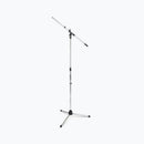 On-Stage MS7701C, Euro Boom Mic Stand, Height 32"-61.5", 30" Boom, 23" Base Spread, 5/8"-27" Threading, Chrome and Black