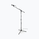 On-Stage MS7701TB, Telescoping Euro Boom Mic Stand, Height 32"-61.5", 20"-36" Boom, 23" Base Spread, 5/8"-27" Threading, Black