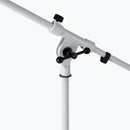 On-Stage MS7801W, Euro Boom Mic Stand, Height 37"-64", 31" Boom, 23" Base Spread, 5/8"-27" Threading, White