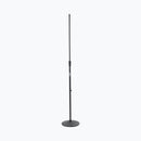 On-Stage MS9210, Production-Grade Mic Stand with 10" Round Base, Height 36"-65", Black