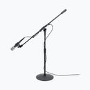 On-Stage MS9417, Drum/Amp Mic Stand with Tele Boom, Height 17"-28.5", 21.5"-36" Boom, Steel and Zinc Construction, 5/8"-27" for Mic Clips or Accessories and M20 at Base Threading, Black