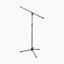 On-Stage MS9701B, Production-Grade Mic Stand with Tripod Base and Boom Arm, Height 36"-64", 33" Boom, 24" Base Spread, Steel and Zinc Construction, 5/8"-27" Threading, Black
