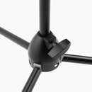 On-Stage MS9701B, Production-Grade Mic Stand with Tripod Base and Boom Arm, Height 36"-64", 33" Boom, 24" Base Spread, Steel and Zinc Construction, 5/8"-27" Threading, Black