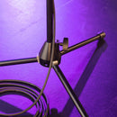 On-Stage MS9701TB, Production-Grade Mic Stand with Tripod Base and Telescoping Boom Arm, Height 36"-64", 21.5"-36" Boom, 24" Base Spread, Steel and Zinc Construction, 5/8"-27" Threading, Black