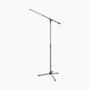On-Stage MS9701TB, Production-Grade Mic Stand with Tripod Base and Telescoping Boom Arm, Height 36"-64", 21.5"-36" Boom, 24" Base Spread, Steel and Zinc Construction, 5/8"-27" Threading, Black