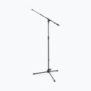 On-Stage MS9701TB, Production-Grade Mic Stand with Tripod Base and Telescoping Boom Arm, Height 36"-64", 21.5"-36" Boom, 24" Base Spread, Steel and Zinc Construction, 5/8"-27" Threading, Black