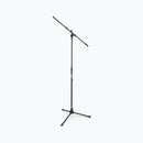 On-Stage MSP7703, Three Euro Boom Mic Stands with Bag, Height 32"-61.5", 30" Boom, 23" Base Spread, Heavy-duty Padded Nylon Material, 5/8"-27" Threading, Black