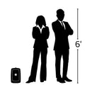 Anchor Audio MegaVox 2 COMP4, Megavox 2 Pair, AnchorLINK, and two wireless handheld microphones, two wireless belt pack transmitters with collar microphones, and two speaker stands, and one companion speaker cable