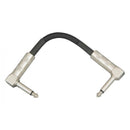 On-Stage PC306B, 6" Right-Angle Pedal Coupler, 6" Length, Right Angle Connectors, QTR-QTR Cable, Black