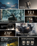 DZOFILM Arcana 75mm T2.1 Full-frame 1.5X Hybrid Anamorphic Prime Lens (PL mount,feet), 1.5X Full-Frame Hybrid Anamorphic Prime, PL Mount, Oval Bokeh, 700g Lightweight, M77 Front Filter