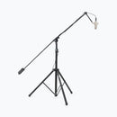 On-Stage SB9600, Tripod Studio Mic Boom with 7" Mini Boom Extension, Height 46.5"-79", 43"-79" Boom, 32-48" Base Spread, 5/8"-27" Threading, Black