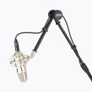 On-Stage SB96, Tripod Studio Mic Boom with 7" Mini Boom Extension and Casters, Height 45"-76", 43"-79" Boom, 34" Base Spread, 5/8"-27" Threading, Black