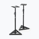 On-Stage SMS6000-P, Studio Monitor Stands (Pair), Height Adjustment 36 1/2" - 54", 90 lbs. Weight Capacity, 18" Base Spread, Steel Construction, Black