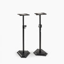 On-Stage SMS6600-P, Hex-Base Monitor Stands, Height Adjustment 36 1/2" - 54", 90 lbs. Weight Capacity, 14" Base Spread, Steel Construction, Black