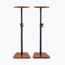 On-Stage SMS7500RB, Wood Studio Monitor Stands (Rosewood, Pair), Height Adjustment 35.5"- 56.5", 90 lbs. Weight Capacity, Steel / Wood Construction, Rosewood
