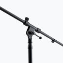 On-Stage SMS7630B, Studio Mic Boom, Height 42"-72", 32.5"-47" Boom, 15" Base Spread, 5/8"-27" Threading, Black