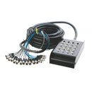 On-Stage SNK124100V2, 100' 12-Channel/4-Return Stage Snake, 100' Length, 12 (female) XLR Inputs, Metal Construction, Black, Includes Nylon Bag