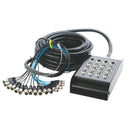 On-Stage SNK12450V2, 50' 12-Channel/4-Return Stage Snake, 50' Length, 12 (female) XLR Inputs, Metal Construction, Black, Includes Nylon Bag