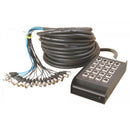 On-Stage SNK164100V2, 100' 16-Channel/4-Return Stage Snake, 100' Length, 16 (female) XLR Inputs, Metal Construction, Black, Includes Nylon Bag