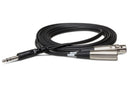 HOSA - Insert Cable, 1/4 in TRS to XLR3M and XLR3F, 4 m