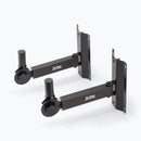 On-Stage SS7322B, Adjustable Wall-Mount Speaker Brackets, 80 lbs. Weight Capacity, Steel Construction, Black