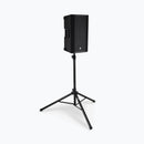 On-Stage SS7761B, All-Aluminum Speaker Stand, 45" - 72" Length, 120 lb Weight Capacity, 32" - 48" Base Spread, Aluminum Construction, Black