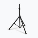 On-Stage SS7761B, All-Aluminum Speaker Stand, 45" - 72" Length, 120 lb Weight Capacity, 32" - 48" Base Spread, Aluminum Construction, Black