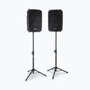 On-Stage SSP7000, Mini Speaker Stand Pack, Height Adjustment 27"-48", 60 lbs Each Weight Capacity, 12"-22" Base Spread, Aluminum Construction, Includes 2 Speaker Stands and a Backpack Style Carry Bag