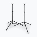On-Stage SSP7850, Professional Speaker Stand Pack, Height Adjustment 46" - 74", 120 lbs Each Weight Capacity, Steel Construction, Black