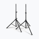 On-Stage SSP7950, All-Aluminum Speaker Stand Pack, Height Adjustment 45" - 72", 120 lbs Each Weight Capacity, Aluminum Construction, Black