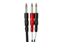 HOSA - Insert Cable, 1/4 in TRS to Dual 1/4 in TS, 1 m