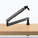 On-Stage MBS-LP1, Low-Profile Broadcast Boom Arm, 3.5 lb Weight Capacity, Black, Includes Cable-management Clips and camera-mount Adapter