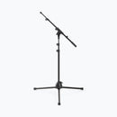 On-Stage MS500, Travel Mic Stand, Height Adjustment 22"- 57", 19.5" - 35" Boom, Black, Includes Drawstring Bag