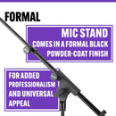 On-Stage MS500, Travel Mic Stand, Height Adjustment 22"- 57", 19.5" - 35" Boom, Black, Includes Drawstring Bag
