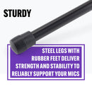 On-Stage MS7540, One-Handed Mic Stand with Tripod Base, Height Adjustment 42.75" - 69.75", 5/8"-27 Threading