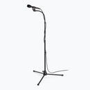 On-Stage MS7702B, Mic Stand with Gooseneck, Height Adjustment 32"-61.5", 23" Base Spread, 5/8"-27 Threading, Black