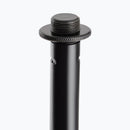 On-Stage MS7702B, Mic Stand with Gooseneck, Height Adjustment 32"-61.5", 23" Base Spread, 5/8"-27 Threading, Black