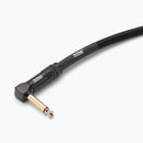 On-Stage OSPRO-ICR-15, Production-Grade Braided Instrument Cable (Right Angle to Straight) 15 ft, 24 AWG Gauge, Oxygen-free copper, Braided Shielding Construction
