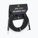 On-Stage OSPRO-ICR-25, Production-Grade Braided Instrument Cable (Right Angle to Straight) 25 ft, 24 AWG Gauge, Oxygen-free copper, Braided Shielding Construction