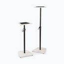 On-Stage SMS7500W, Wood Studio Monitor Stands (White, Pair), Height Adjustment 35.5"- 56.5", 90 lbs. Weight Capacity, Steel and Wood Construction, White