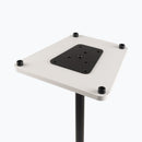 On-Stage SMS7500W, Wood Studio Monitor Stands (White, Pair), Height Adjustment 35.5"- 56.5", 90 lbs. Weight Capacity, Steel and Wood Construction, White