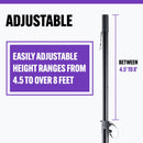 On-Stage SS8000, Production-Grade Speaker/Lighting Stand, Height Adjustment 55.51 - 98.42 in, 65 lb Weight Capacity, Steel with Metal Knob Material, Black, Includes 38mm Speaker Adapter, M10x35mm Bolt and Washer