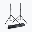 On-Stage SSP7650, Speaker Stand Pack with Bag, Height Adjustment 43" to 72", 100 lb Weight Capacity, 32" to 48" Base Spread, Includes Carry Bag
