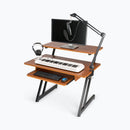 On-Stage WS7500RB, Workstation, 175 lbs. Weight Capacity, Wood and Steel Construction, Rosewood and Black