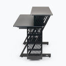 On-Stage WS7700B, Large Workstation, 175 lb Weight Capacity, MDF & Steel; Wood & Steel Construction, Black